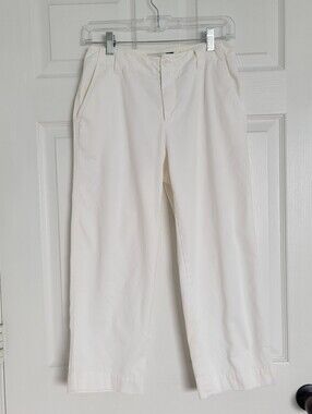 Vintage Y2k GAP Clean Cut White Capris Preppy Sz 1 Fits Sz 26